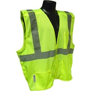 Radians SV4GM2X Economy Class 2 Breakaway Mesh Safety Vests, 2XL, Green